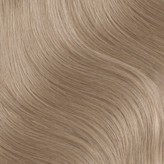 DIY hair extension kit by VELVEE hair offers tape in hair extensions in light ash blonde.